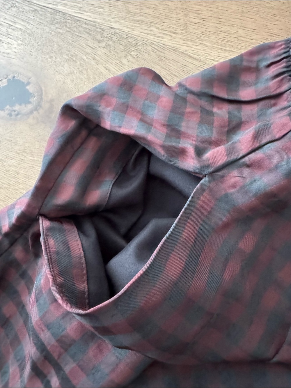 Zara Burgundy and Black Check Harem pants - Picture 5 of 6